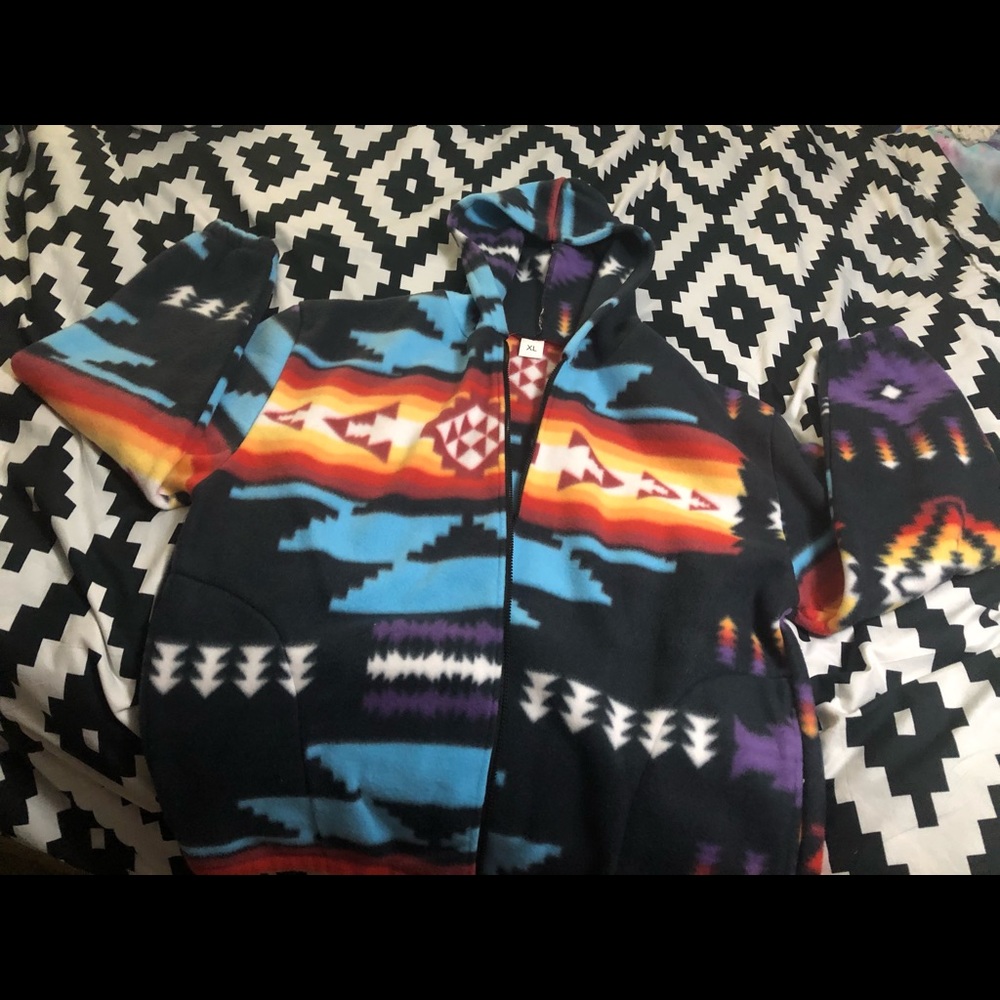 Aztec fleece hoodie